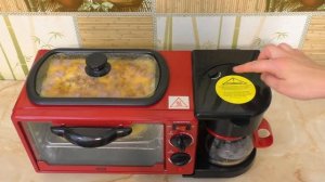 3 блюда за 15 минут ! Обзор Мини-печь GFBB-7 Breakfast Bar ( Кофеварка+Духовка+Гриль 3 в 1)
