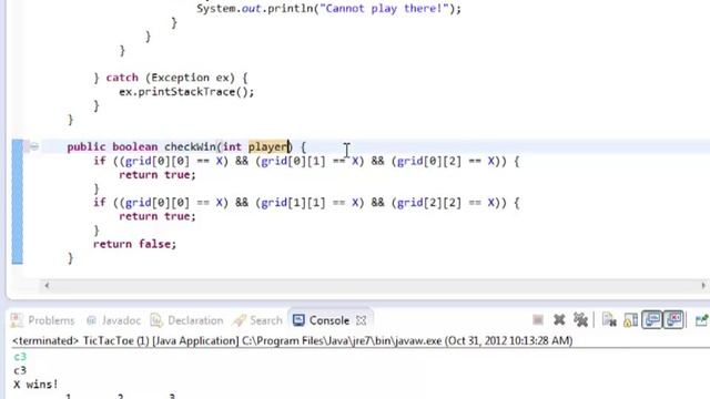 Java Programming - TicTacToe Part 4 - Galbraith смотреть онлайн