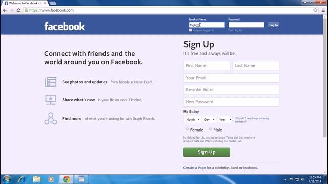 Facebook Login смотреть онлайн