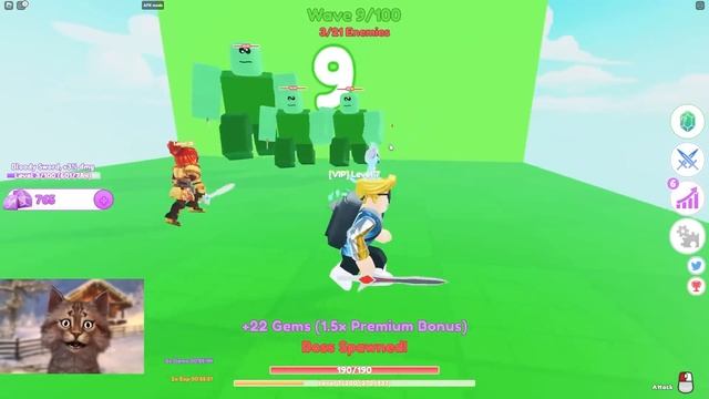 I Reached Wave 100 To Defeat The Max Level Boss In Roblox Sword Slashers смотреть онлайн