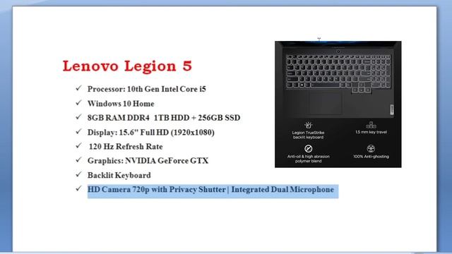 Lenovo Legion 5 gaming laptop 10 generation i5 DDR4 HDD SSD Powerful Graphics Nvidia Window 10 home смотреть онлайн