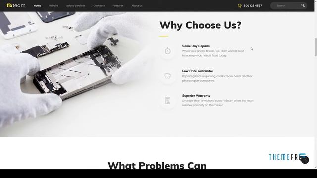 FixTeam Electronics Repair WordPress Theme Robby Redd смотреть онлайн