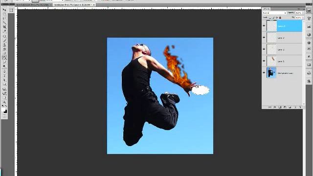 how to do a cool fire power super hero in photoshop or gimp смотреть онлайн