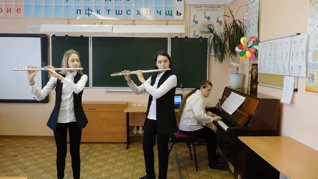 Кванц. Трио-соната до минор,1ч. Дриго. Полька (Царапкина И., Кролюс С., конц.Петрова Т.А.) смотреть онлайн