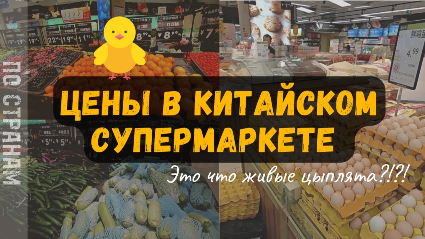 Цены в Китайском супермаркете. Город Шанхай 2023. Продают живых цыплят ??? смотреть онлайн