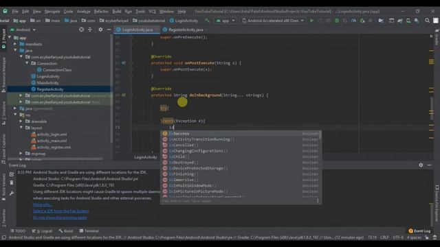 Login Page in Android Studio Using MS-SQL | Android Tutorial's смотреть онлайн