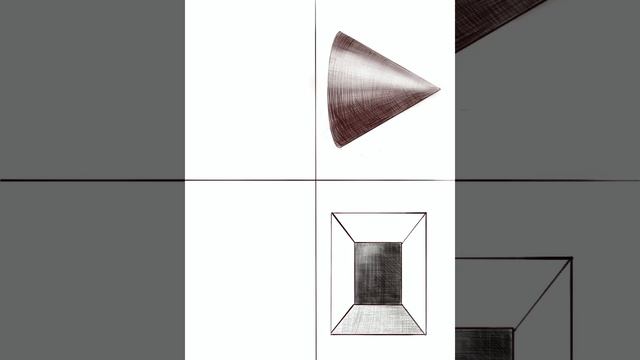 Тренируюсь рисовать конус и комнату штриховкой смотреть онлайн