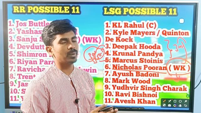 RR vs LKN IPL 26th T20 MATCH Dream11 BOARD PREVIEW TAMIL | C and Vc options | Fantasy Tips Tamil смотреть онлайн