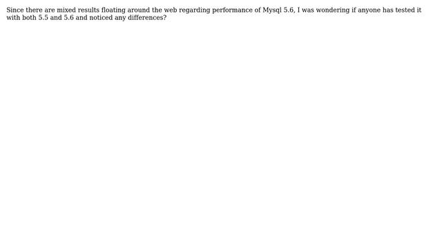Magento: MySQL 5.5 vs 5.6: Are there any Magento 1.9 benchmarks? смотреть онлайн