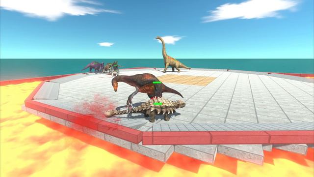 Battle Royale Over Lava Pool - Animal Revolt Battle Simulator