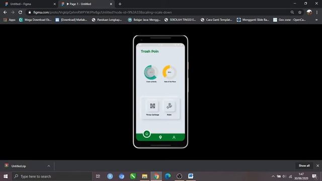 Prototype Aplikasi Trash Poin Menggunakan Figma смотреть онлайн