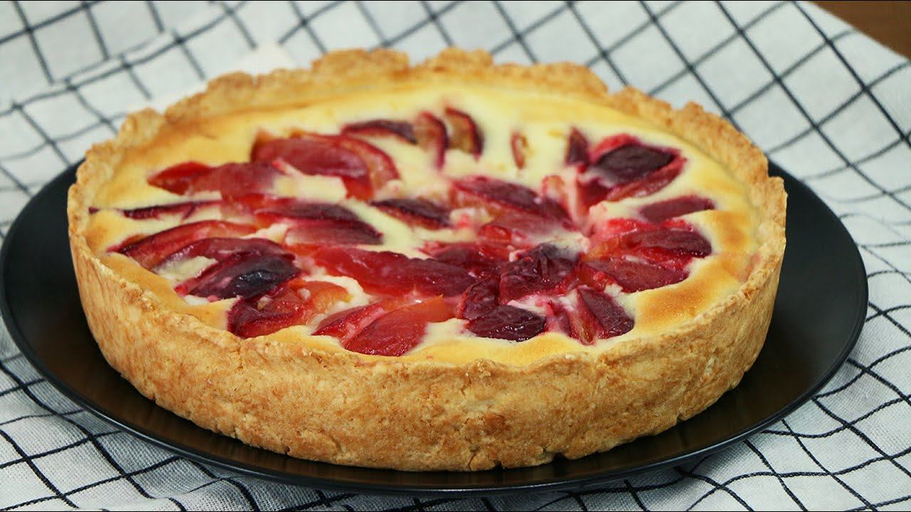 Пирог со сливами. Песочное тесто, нежная заливка и сочные фрукты. Лучший летний пирог смотреть онлайн