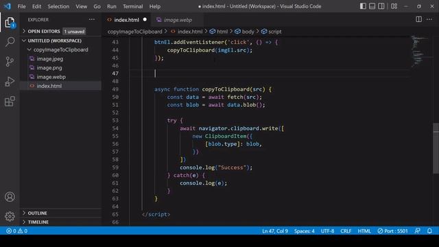 Copy an Image to the Clipboard – JavaScript Tutorial смотреть онлайн