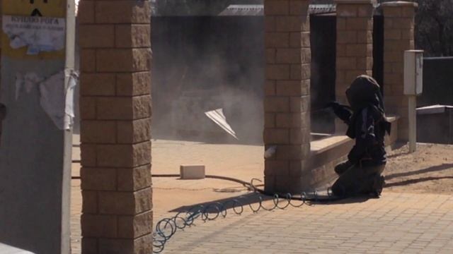 Высолы на столбах.Пескоструйная обработка.Минск