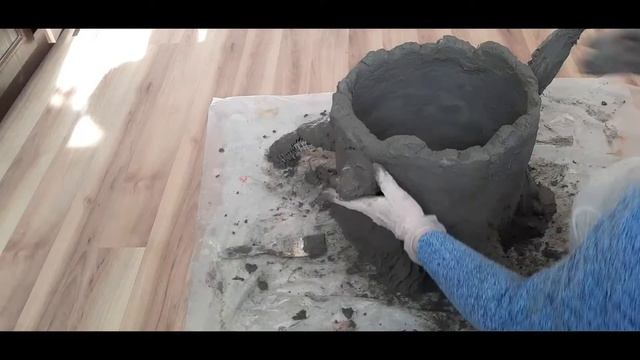 Нужные вещи в ландшафтном дизайне. Арт-бетон. Ваза с ящерицей смотреть онлайн