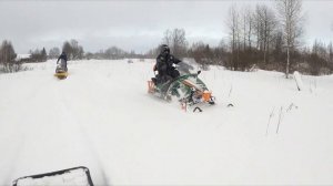 На Фалконах по пухлому снегу // Поездка в пустующую деревню