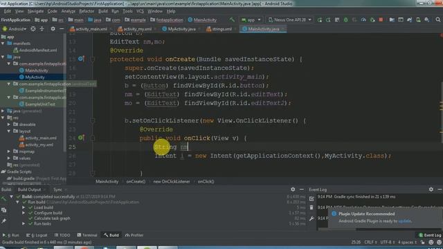 passing data between one page to another using explicit intent in android | explicit intent смотреть онлайн