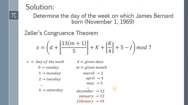 Zeller's Congruence | The Day of the Week смотреть онлайн