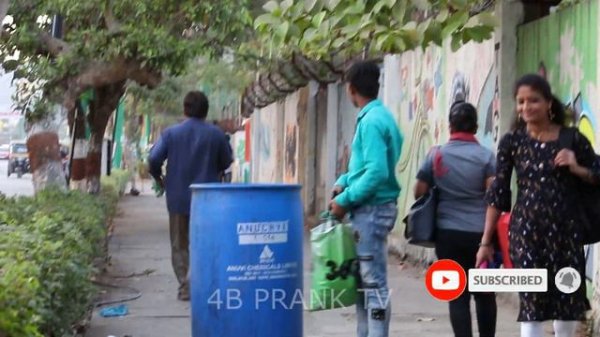 DRUM WRAPPING PRANK ON PEOPLE | PRANK IN INDIA | MOST POPULAR PRANK | 4B PRANK TV