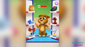 МОЙ ГОВОРЯЩИЙ кот ТОМ 2  Котик ловит конфеты Ухаживаю за питомцем #Том