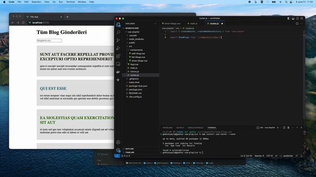 Vue.js Eğitimi - Ders 38 - Route İşlemleri