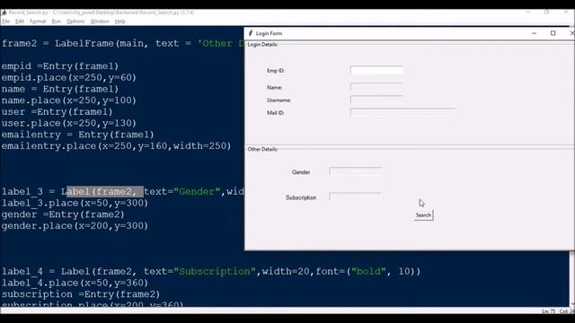 Tkinter to search Record from Excel file || Python смотреть онлайн