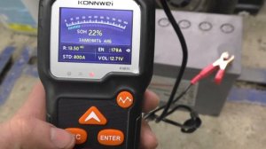 Тестер автомобильного аккумулятора, цифровой, 6-12В, Konnwei KW650