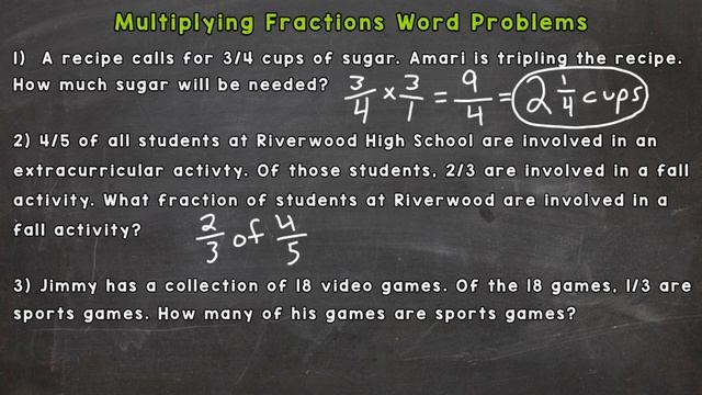 Multiplying Fractions Word Problems | Fraction Word Problems смотреть онлайн