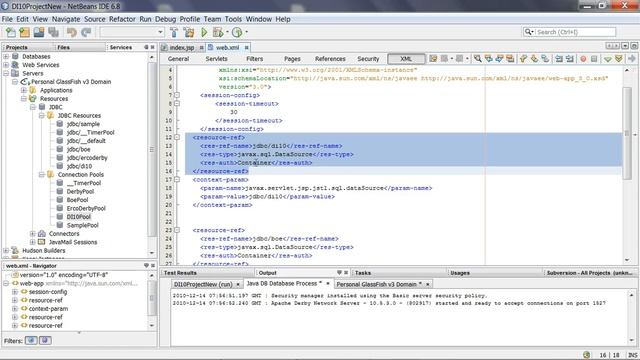 opzetten van een connectie pool in Glassfish 3.0 naar een MySQL database (2e deel) смотреть онлайн