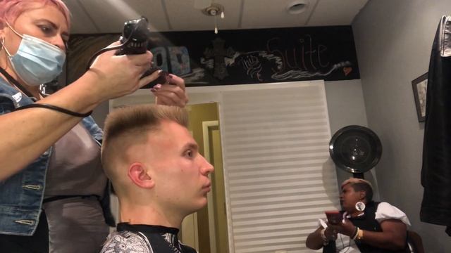 Flat Top Fade Step by Step Tutorial For 2021/ By Stylist Angie Frick смотреть онлайн