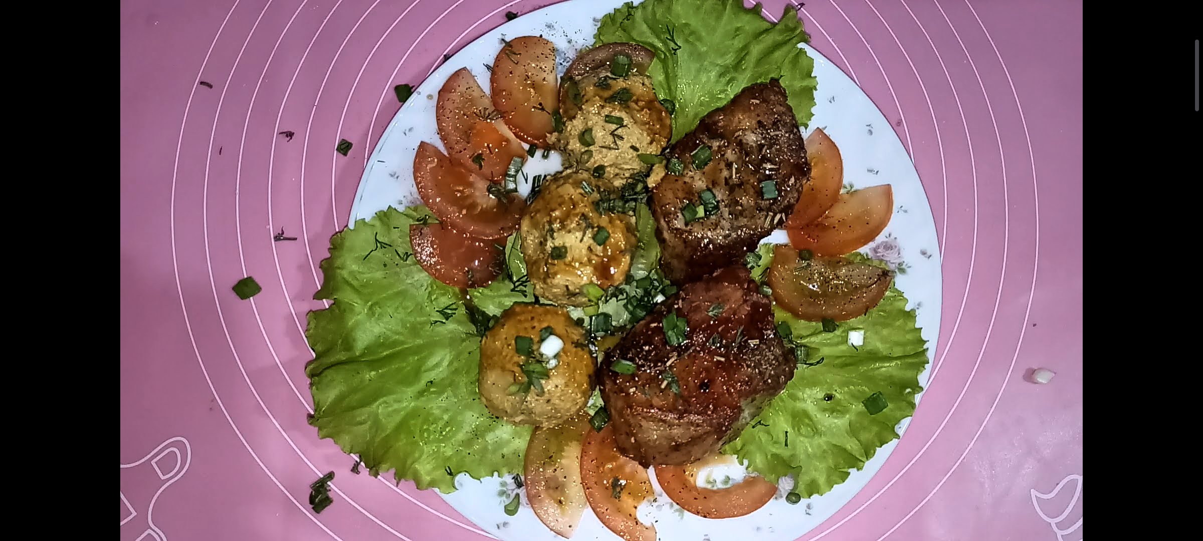 Мясо/Стейк/филе Миньон/Медальон - Стейк из свинины с тыквенными бойлами - только для ценителей мяса