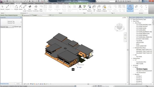 Revit Architecture 2012: 3D Locking and Tagging смотреть онлайн