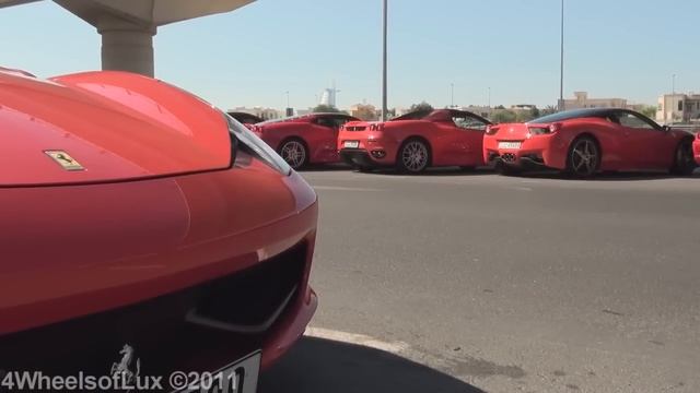 Ferrari F1 Parade - 599 GTO, FF, 458 Italia, 16M & More! смотреть онлайн