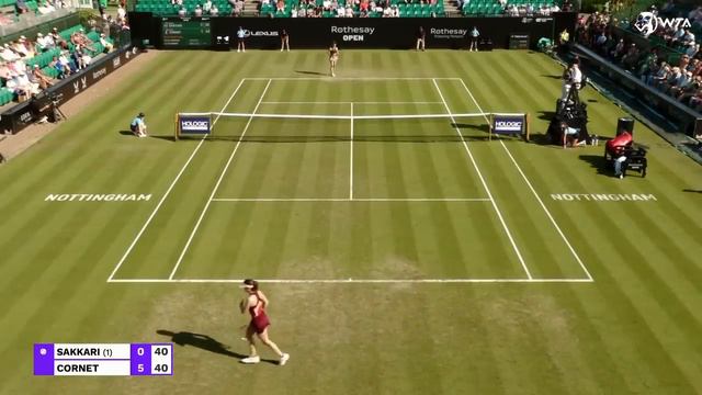 Maria Sakkari vs. Alize Cornet | 2023 Nottingham Round 2 | WTA Match Highlights смотреть онлайн