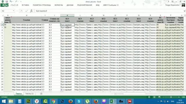 Заливка рекламных кампаний в Яндекс Директ через Директ командер. Аналитика Метрика 2.0. Эффектив.. смотреть онлайн