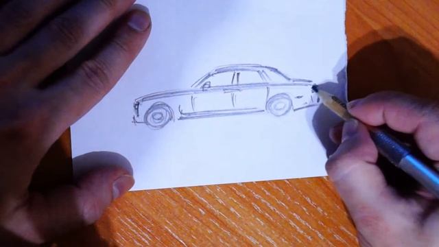 Как нарисовать машину ROLLS ROYCE быстро и легко за 5мин смотреть онлайн