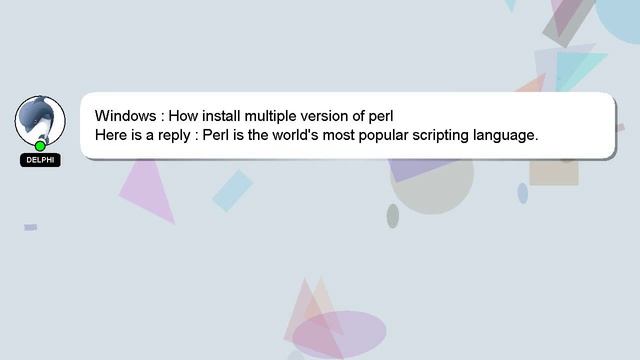 Windows : How install multiple version of perl смотреть онлайн