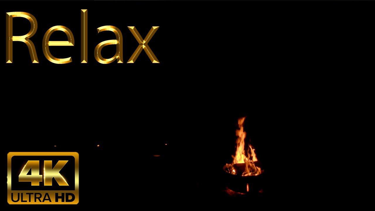 Campfire and Cricket Sounds - fire gets refueled смотреть онлайн