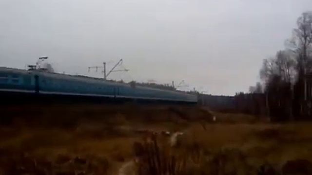 Электропоезд ЭД9МК-0103 Перегон Зименки Разъезд 296 км! 115 км/ч смотреть онлайн
