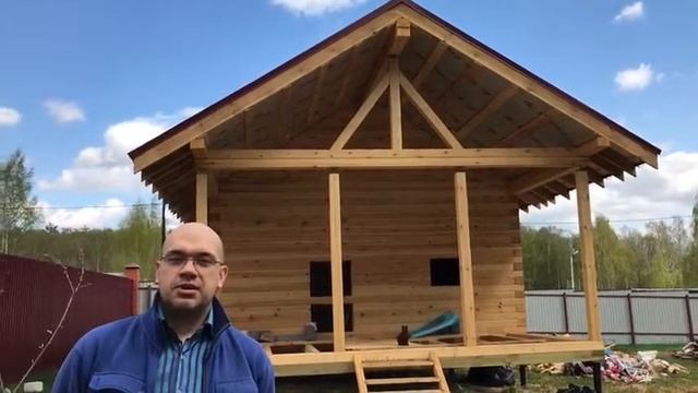 Строительство одноэтажного дома из бруса в Московской области смотреть онлайн