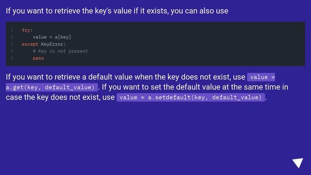 How can I check if a key exists in a dictionary? смотреть онлайн