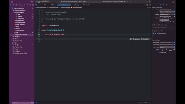 How to setup iOS Environment (Dev, Staging and production) in Xcode смотреть онлайн