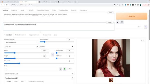 NÃO É O ROOP, DEEP FAKE Com 1 CLIQUE  - Stable Diffusion (Face Swap Lab)