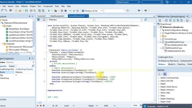 CLIENTE REST - WEB SERVICE EN RAD STUDIO 11 смотреть онлайн
