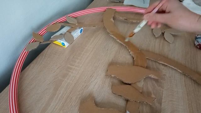 Панно светильник из обруча и картона своими руками смотреть онлайн