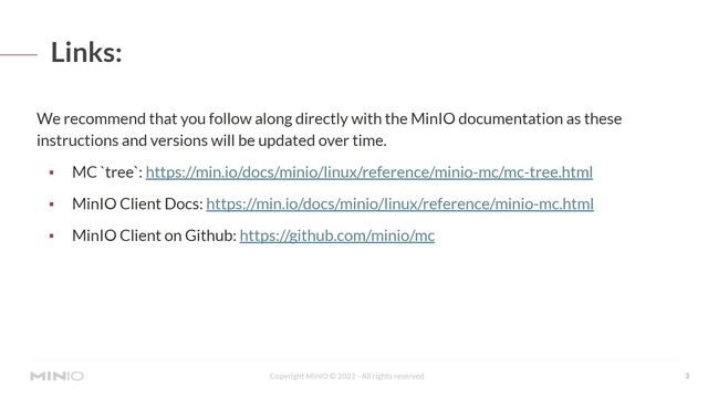 Minio Client Commands - Tree (mc tree) смотреть онлайн