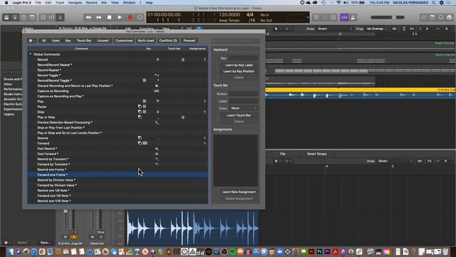 Logic Pro X How to assign Key Commands When Moving Frame by Frame @CSM DGME Studios смотреть онлайн