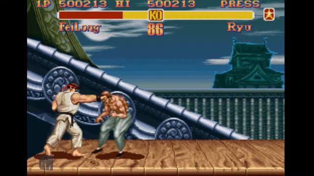 Let's Play Street Fighter 2 TNC Fei Long Stage 7 VS Ryu смотреть онлайн