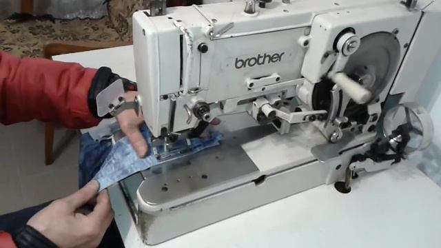 Петельная машина Brother 814 прямая петля. смотреть онлайн