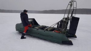 Сравнение  Аэролодок с разными двигателями зимой